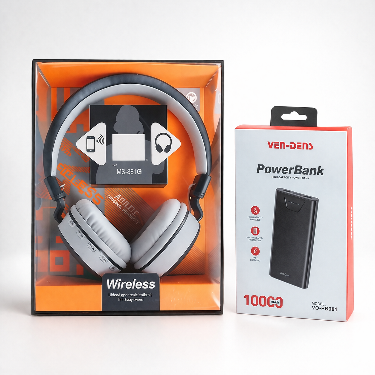 Wireless Headphone + VEN-DENS 10000mAh Power Bank thumbnail 3