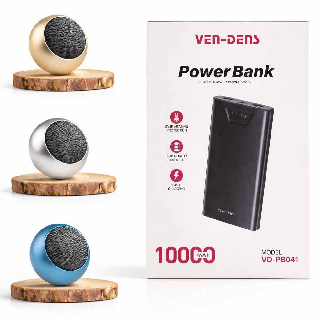 🔥 VEN-DENS Power Bank + JBL M3 Mini Speaker Combo 🎁